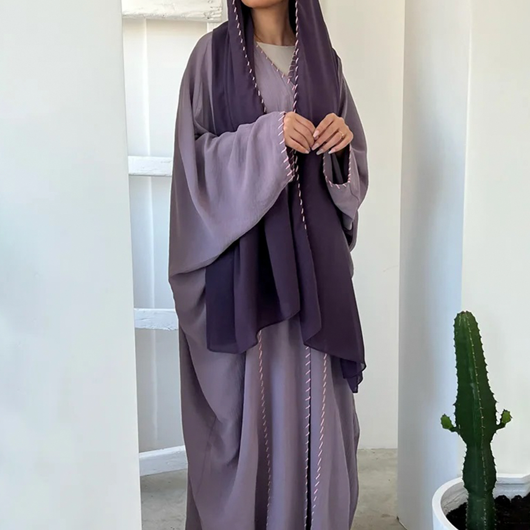 Eid Djellaba 기모노 여성용 오픈 Abayas - Embroidery Kebaya 리뷰 및 가격