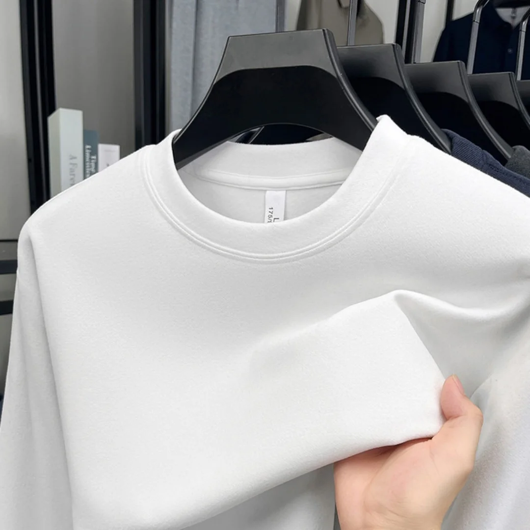 부드러운 면 소재의 고급 브랜드 남성용 긴팔 라운드넥  - Embroidery Cotton Shirt 리뷰 및 가격
